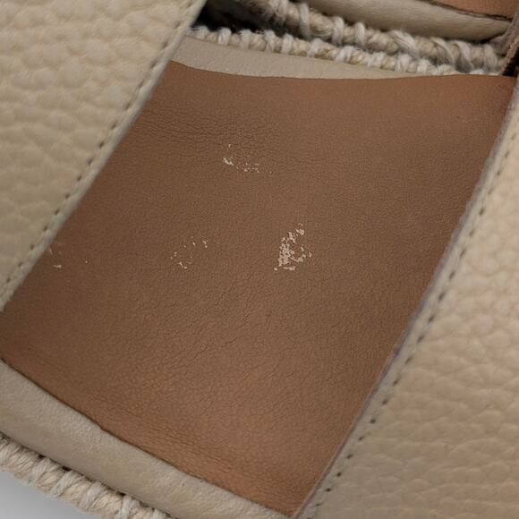 SoftWalk Hartley Espadrille Wedge Sandal Women's Leather Beige Size US9M EU40 - Picture 11 of 12